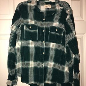 Kelly Green & White flannel